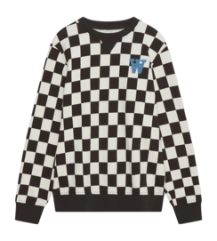Sweatshirt Wood Wood Unisex Tye Checkered Off White Black Coffee AOP