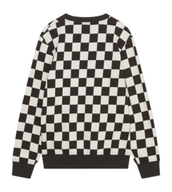 10275601-2424 - Tye checkered sweatshirt - 0040 Off-white-black coffee AOP - Extra 1-_no-bg