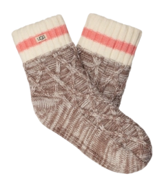 Sok UGG Deedee Fleece Lined Quarter Allspice/Pink Coral-Schoenmaat 37 - 42