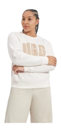 Trui UGG Women Madeline Fuzzy Logo Crewneck Nimbus/Sand-L