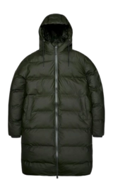 Jas Rains Unisex Alta Long Puffer Jacket W3T4 Green
