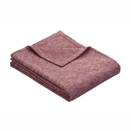 Plaid Ibena Jacquard Genua Rot
