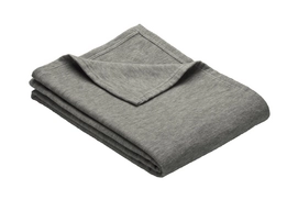 Plaid Ibena Jacquard Genua Grau