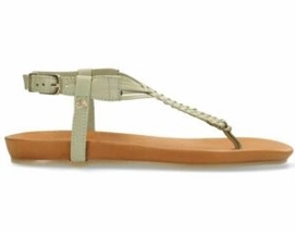 Fred de la Bretoniere Women Clover Woven Leather Mint Green
