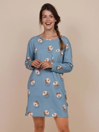 Long Sleeve Dress Snurk Women Hedgy Blue
