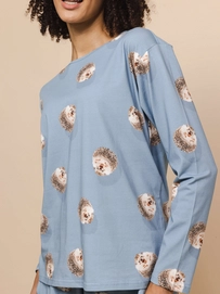 Long Sleeve Shirt Snurk Women Hedgy Blue