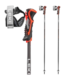 Bâtons de Ski Leki Airfoil 3D Black Dark Anthracite Bright Red