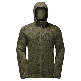 Gilet Jack Wolfskin Forest Leaf Jacket Men Burnt Olive All Over