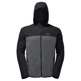 Fleece Jack Wolfskin Arco Hooded Men Black Stripes