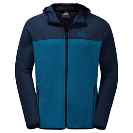 Vest Jack Wolfskin Arco Hooded Jacket Men Ocean Blue Stripes