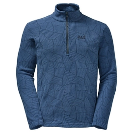 Pull Jack Wolfskin Forest Leaf Halfzip Men Ocean Wave All Over