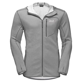 Fleecejacke Jack Wolfskin Hydropore Hooded Jacket Grau Herren