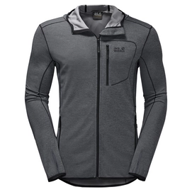 Gilet Jack Wolfskin Hydropore Hooded Jacket Men Dark Iron