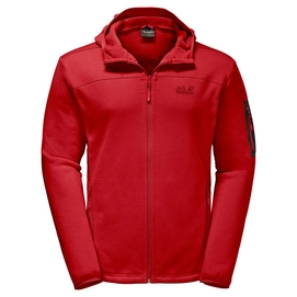 Vest Jack Wolfskin Men Castle Rock Hooded Ruby Red