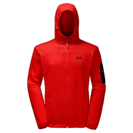 Vest Jack Wolfskin Castle Rock Hooded Jacket Fiery Red
