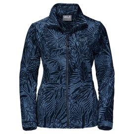 Fleecejacke Jack Wolfskin Kiruna Jungle Midnight Blue All Over Damen