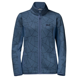 Fleecejacke Jack Wolfskin Forest Leaf Jacket Ocean Wave Blau Damen