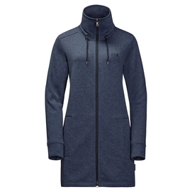 Long-Line Fleece Jack Wolfskin Women Finley Long Jacket Midnight Blue