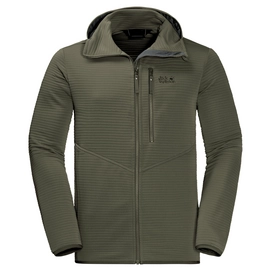 Fleece Jack Wolfskin Men Modesto Hooded Woodland Green