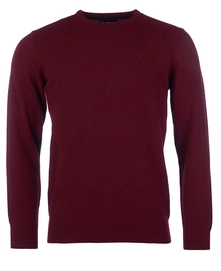 Pull Barbour Homme Essential L/Wool Crew Neck Ruby