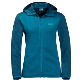 Fleecejacke Jack Wolfskin Elk Hooded Celestial Blue Damen