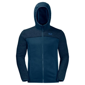Fleecejacke Jack Wolfskin Elk Hooded Poseidon Blue Herren
