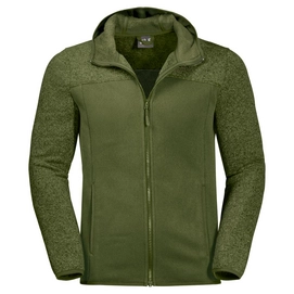 Fleecejacke Jack Wolfskin Elk Hooded Cypress Green Herren