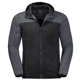 Fleecejacke Jack Wolfskin Elk Hooded Black Herren