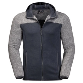 Fleecejacke Jack Wolfskin Elk Hooded Ebony Herren