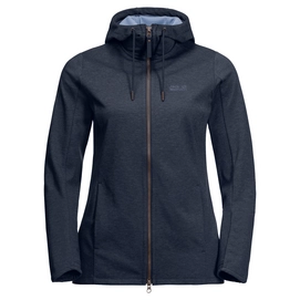 Fleecejacke Jack Wolfskin Riverland Hooded Midnight Blue Damen
