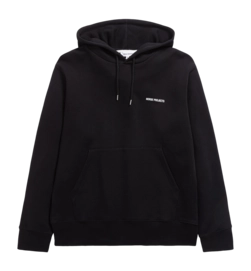 Hoodie Norse Projects Arne Relaxed Organic Logo Herren Black