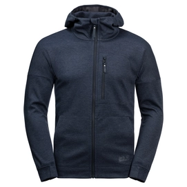 Fleece Jack Wolfskin Men Riverland Hooded Night Blue