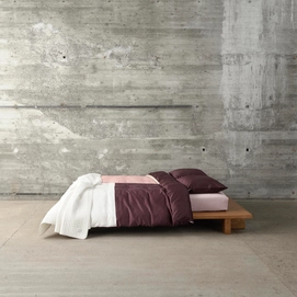 Duvet Marc O'Polo Ewon Crimson Brown Satin