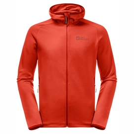 Trui Jack Wolfskin Men Baiselberg Hooded Full Zip Strong Red