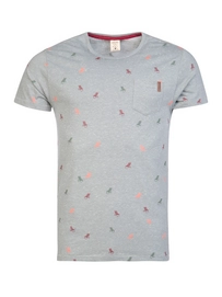 T-Shirt Protest Homme Fearless Aqua Gray