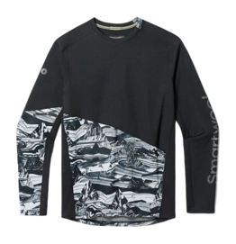 Smartwool Mountainbike Fahrradtrikot Long Sleeve Herren Black Marble Giants Print