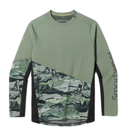 Cycling Jersey Smartwool Men Mountain Bike Long Sleeve Jersey Sage Marble Giants Print