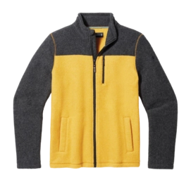 Jacke Smartwool Hudson Trail Fleece Full Zip Jacket Herren Charcoal-Honey Gold