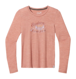 Long Sleeve T-Shirt Smartwool Women Explore Nature Magic Graphic Long Sleeve T-Shirt Copper Heather