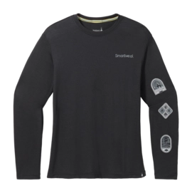 Longsleeve Smartwool Unisex Outdoor Patch Graphic Long Sleeve Tee Black