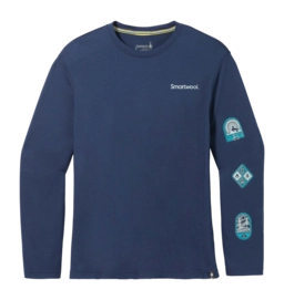 T-shirt Manches Longues Smartwool Unisex Outdoor Patch Graphic Tee Deep Navy