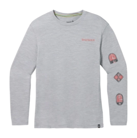 T-shirt Manches Longues Smartwool Unisex Outdoor Patch Graphic Tee Light Gray Heather