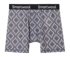 Underwear Smartwool Men Merino Print Boxer Brief Boxed Medium  Gray