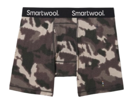 Caleçon Smartwool Men Merino Print Boxer Brief Boxed Dune Blurred Camo Print