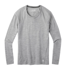 Ondershirt Smartwool Women Classic All-Season Merino Base Layer Long Sleeve Boxed Light Gray Heather