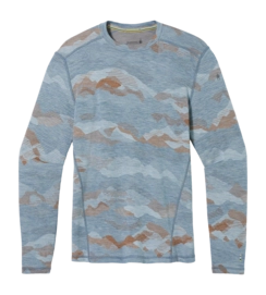 Ondershirt Smartwool Men Classic Thermal Merino Base Layer Crew Boxed Pewter Mtn Scape