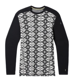 Ondershirt Smartwool Men Classic Thermal Merino Base Layer Crew Boxed Black Colliding Clouds