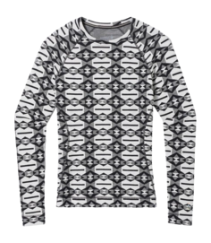 Maillot de Corps Smartwool Femme Thermal Merino Base Layer Crew Boxed Black Colliding Clouds