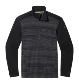 Ondershirt Smartwool Men Classic Thermal Merino Base Layer 1/4 Zip Boxed Black Color Shift
