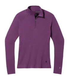 Maillot de Corps Smartwool Women Classic Thermal Merino Base Layer 1/4Zip Boxed Purple Iris Heather